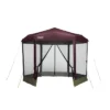 Coleman Back Home 10.5'x9' One Peak Screened Shelter - Maroon