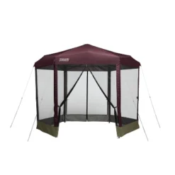 Coleman Back Home 10.5'x9' One Peak Screened Shelter - Maroon