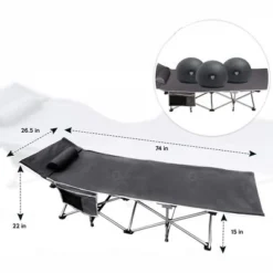 Zone Tech Folding Outdoor Travel Cot - 2 Pack Grey Portable Heavy Duty Adult And Kids Travel Cot With Large Pocket-Perfect For Hiking, Camping -Coleman Shop GUEST 9258eeae 7061 4eb0 ba5d b46446469740