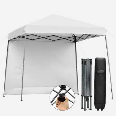 Costway 10ft X 10ft Pop Up Tent Slant Leg Canopy W/ Roll-up Side Wall 14 Costway 10ft X 10ft Pop Up Tent Slant Leg Canopy W/ Roll-up Side Wall - Image 14