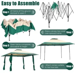 Costway 13'x13' Gazebo Canopy Shelter Awning Tent Patio Garden Green -Coleman Shop GUEST 9786642a 30cc 412f 81a7 36047625b44d