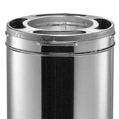 DuraVent DuraPlus 24 X 6 Inch Galvanized Steel Triple Wall Wood Burning Stove Pipe Connector For Chimney To Vent Smoke/Exhaust, Silver