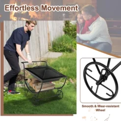 Costway Outdoor Wood Burning Fire Pit Steel Patio Stove W/ Log Storage Rack & Wheels 16 Costway Outdoor Wood Burning Fire Pit Steel Patio Stove W/ Log Storage Rack & Wheels -Coleman Shop GUEST 97e589a0 7175 489f b8e1 b28749b00c4c