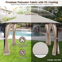 10' X 12' Patio Gazebo Replacement Top Cover 2-Tier Canopy CPAI-84 Outdoor -Coleman Shop GUEST 9a59ce09 a672 48c5 bb17 fcde4d78cb6a