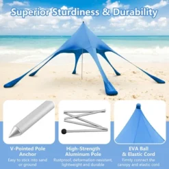 Costway 20 X 20 FT Beach Sunshade Canopy UPF50+ With Carry Bag & 8 Sandbags & Shovel -Coleman Shop GUEST 9b4f5115 2937 41c9 85da a7c53d5fc2e9
