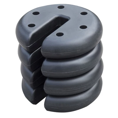 Z-Shade Angled Leg Canopy Tent With Push Button Locking System And 4 Pack Of 5 Pound Plastic Concrete Filled Leg Weight Plates, Black 2 Z-Shade Angled Leg Canopy Tent With Push Button Locking System And 4 Pack Of 5 Pound Plastic Concrete Filled Leg Weight Plates, Black - Image 2