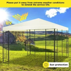 Costway 10'x10' Patio Gazebo Canopy Tent Steel Frame Shelter Patio Party Awning -Coleman Shop GUEST 9bffe828 10d3 474e 80fb 2f34bf9c53f6