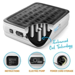 SereneLife Full Size Inflatable Premium Airbed Flocked PVC Mattress For Travel And Camping With Internal AC Pump, Storage Bag, And 2 Repair Patches -Coleman Shop GUEST 9ca7eb3d 9438 4cd5 afda 567bbe37f6d3