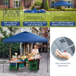 Costway Patio 10x10ft Outdoor Instant Pop-up Canopy Folding Tent Sun Shelter UV50+ Gray/Blue/White 16 Costway Patio 10x10ft Outdoor Instant Pop-up Canopy Folding Tent Sun Shelter UV50+ Gray/Blue/White -Coleman Shop GUEST a46086c5 c67e 4eba 91e6 4017ae7cc330