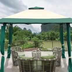 Costway 13'x13' Gazebo Canopy Shelter Awning Tent Patio Garden Green -Coleman Shop GUEST adc0704a 0cb0 404c a085 7cc83d603a8f