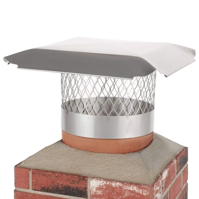 Draft King SS816U Single 304 Stainless Steel Round Slip In Flue Chimney Cover Hood For 15.5 To 16.5 Inch Diameter Masonry Chimneys 3 Draft King SS816U Single 304 Stainless Steel Round Slip In Flue Chimney Cover Hood For 15.5 To 16.5 Inch Diameter Masonry Chimneys - Image 3