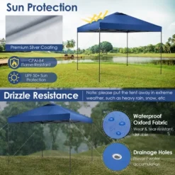 Costway Patio 10x10ft Outdoor Instant Pop-up Canopy Folding Tent Sun Shelter UV50+ Gray/Blue/White 15 Costway Patio 10x10ft Outdoor Instant Pop-up Canopy Folding Tent Sun Shelter UV50+ Gray/Blue/White -Coleman Shop GUEST b1f299bb d506 419f 9f29 a38c019600ef