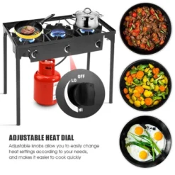 Costway Portable Propane 225,000-BTU 3 Burner Gas Cooker Outdoor Camp Stove BBQ -Coleman Shop GUEST b3e7a509 006c 4d65 9099 99d9833f44e3
