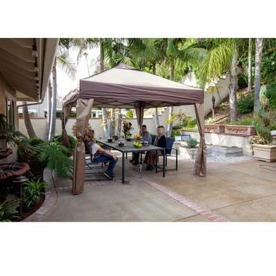 Z- Shade 12 X 12 Foot Lawn, Garden, And Outdoor Event Portable Canopy Tent With Stylish Skirts, Rolling Bag, And Reliable Stake Kit, Tan 1 Z- Shade 12 X 12 Foot Lawn, Garden, And Outdoor Event Portable Canopy Tent With Stylish Skirts, Rolling Bag, And Reliable Stake Kit, Tan