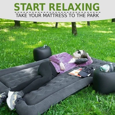 Zone Tech Car Trunk Inflatable Air Mattress - Air Pump Flocking Back Seat Mattress Bed With 2 Inflatable Pillows For Travel Camping Family Outing 5 Zone Tech Car Trunk Inflatable Air Mattress - Air Pump Flocking Back Seat Mattress Bed With 2 Inflatable Pillows For Travel Camping Family Outing - Image 5