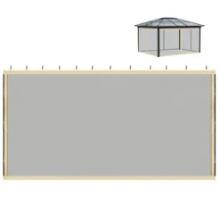 Outsunny 10' X 10' Replacement Mesh Sidewall Netting For Patio Gazebos And Canopy Tents With Zippers (Sidewall Only), Beige -Coleman Shop GUEST d33742cf 4c37 4eb5 b858 e4fba5d695ed