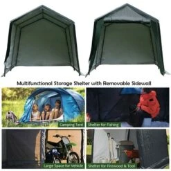 Costway 8'x14' Patio Tent Carport Storage Shelter Shed Car Canopy Heavy Duty Green -Coleman Shop GUEST d415640e 9d6a 40d2 87b1 6d27b79bc4b8