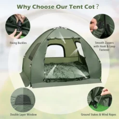 Costway 2-Person Compact Portable Pop-Up Tent/Camping Cot W/ Air Mattress & Sleeping Bag 12 Costway 2-Person Compact Portable Pop-Up Tent/Camping Cot W/ Air Mattress & Sleeping Bag -Coleman Shop GUEST d68de0e3 00e7 42ab a2ca 70f43d94fc2f