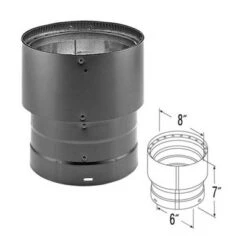 DuraVent DVL 6DVL-X8 Double Wall Interior Stove Pipe Increaser To Vent Smoke & Exhaust, 6 Inch Diameter To 8 Inch Diameter Connection, Black 6 DuraVent DVL 6DVL-X8 Double Wall Interior Stove Pipe Increaser To Vent Smoke & Exhaust, 6 Inch Diameter To 8 Inch Diameter Connection, Black -Coleman Shop GUEST d9015b9c 824c 45bf 8736 3211e63edacc