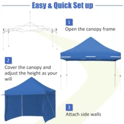 Tangkula 10x10ft Pop Up Tent, 4 Height Adjustment Folding Camping Tent With Awning -Coleman Shop GUEST d919c548 d8ff 48be badd ec88486d07a4