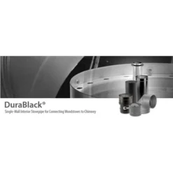 DuraVent DuraBlack 24 Inch Long X 8 Inch Diameter Single Wall Wood Burning Stainless Steel Stove Pipe Connector To Vent Smoke And Exhaust -Coleman Shop GUEST da0796b6 f67f 44ad b1a2 60663ec25f9b