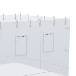 Outsunny Canopy Screen Walls, Replacement Netting With 6 Service Windows And 1 Door, For 10' X 10' Canopy Tent, White -Coleman Shop GUEST dc535cff ff05 4b8f ac3d 608759b46242