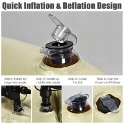 Costway Inflatable SUV Air Backseat Mattress Flocking Travel Pad W/Pump Camping Travel -Coleman Shop GUEST e0fbe56c 5c71 4076 8a06 2a8b13b251b9