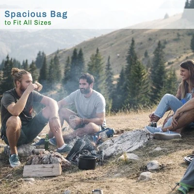 Leisure Sports Extra-Large 3-Season Envelope-Style Sleeping Bag With Carrying Bag - Navy 4 Leisure Sports Extra-Large 3-Season Envelope-Style Sleeping Bag With Carrying Bag - Navy - Image 4