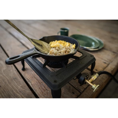 Stansport Single Burner Cast Iron Stove With Regulator Hose 1 Stansport Single Burner Cast Iron Stove With Regulator Hose