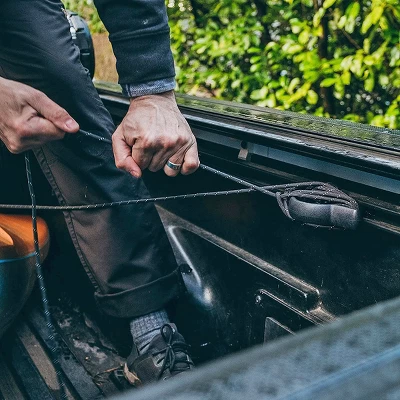 Gear Aid 100 Ft. Extra Heavy Duty 1100 Paracord With Carabiner -Black/Reflective 2 Gear Aid 100 Ft. Extra Heavy Duty 1100 Paracord With Carabiner -Black/Reflective - Image 2