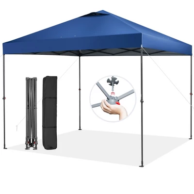 Costway Patio 10x10ft Outdoor Instant Pop-up Canopy Folding Tent Sun Shelter UV50+ Gray/Blue/White 10 Costway Patio 10x10ft Outdoor Instant Pop-up Canopy Folding Tent Sun Shelter UV50+ Gray/Blue/White - Image 10