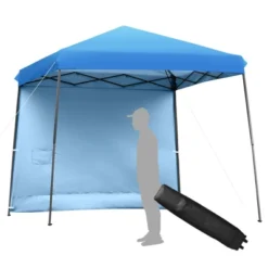 Tangkula 10x10 Ft Pop Up Canopy Tent One Person Set-up Instant Shelter With Central Lock W/ Roll-up Side Wall -Coleman Shop GUEST ec377b53 9bae 4e3a 82df 2a2cb309723f