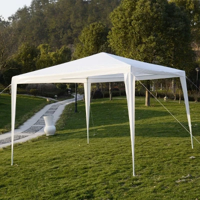 Costway 10'x10' Outdoor Heavy Duty Pavilion Cater Events Outdoor Party Wedding Tent White 5 Costway 10'x10' Outdoor Heavy Duty Pavilion Cater Events Outdoor Party Wedding Tent White - Image 5