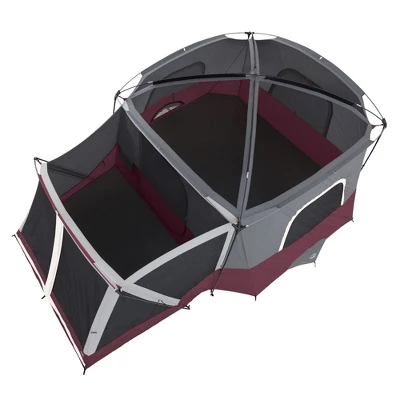 CORE Spacious 11-Person Family Outdoor Camping Cabin Tent With Screen Room, Rain Fly, Ground Stakes, And Carrying Bag, Wine (3 Pack) 2 CORE Spacious 11-Person Family Outdoor Camping Cabin Tent With Screen Room, Rain Fly, Ground Stakes, And Carrying Bag, Wine (3 Pack) - Image 2