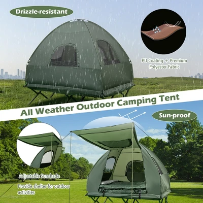 Costway 2-Person Compact Portable Pop-Up Tent/Camping Cot W/ Air Mattress & Sleeping Bag 6 Costway 2-Person Compact Portable Pop-Up Tent/Camping Cot W/ Air Mattress & Sleeping Bag - Image 6
