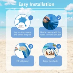 Costway 20 X 20 FT Beach Sunshade Canopy UPF50+ With Carry Bag & 8 Sandbags & Shovel -Coleman Shop GUEST f3c71adb 81cc 4794 b4b8 4a5adca0c42f