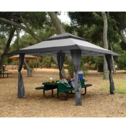 Z-Shade 13 X 13 Foot Adjustable Height Instant Gazebo Outdoor Canopy Patio Shelter Tent With Stakes, Steel Frame, And Storage Carry Bag, Gray 6 Z-Shade 13 X 13 Foot Adjustable Height Instant Gazebo Outdoor Canopy Patio Shelter Tent With Stakes, Steel Frame, And Storage Carry Bag, Gray -Coleman Shop GUEST f4369383 fd06 4b9c a170 b3e9f6da42e0