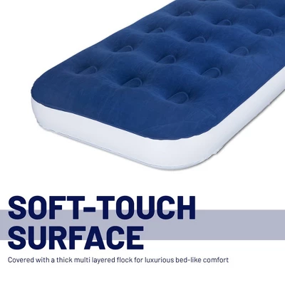 Continental Sleep 9" Inflatable Air Mattress, Comfort Coil Technology And High Capacity Pump, Good For Camping, Home And Portable Travel, Blue, 30". 3 Continental Sleep 9" Inflatable Air Mattress, Comfort Coil Technology And High Capacity Pump, Good For Camping, Home And Portable Travel, Blue, 30". - Image 3