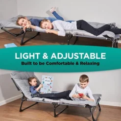 Zone Tech Folding Travel Cot & Cot Pad Premium Quality 4 Positions Adjustable, Portable, For Adult And Kids-Perfect For Camping, Lawn, Patio, Beach -Coleman Shop GUEST f84fbcd3 b925 45d3 9f35 b27d37c06209