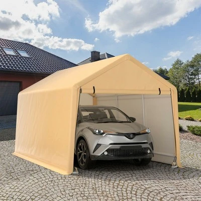 Costway 9x17 Ft Heavy Duty Carport Canopy PE Car Tent Steel Outdoor Garage Shelter 2 Costway 9x17 Ft Heavy Duty Carport Canopy PE Car Tent Steel Outdoor Garage Shelter - Image 2